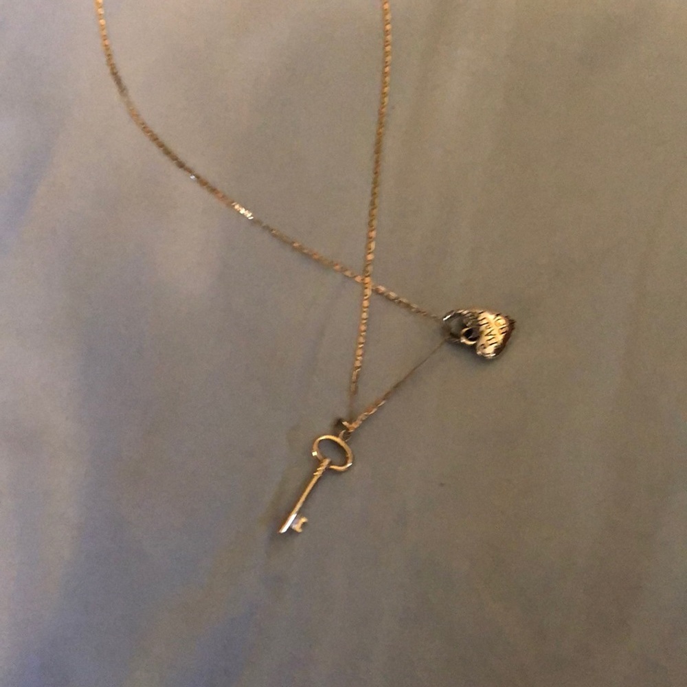 Real 14k Gold Vintage Key To My Heart Charm